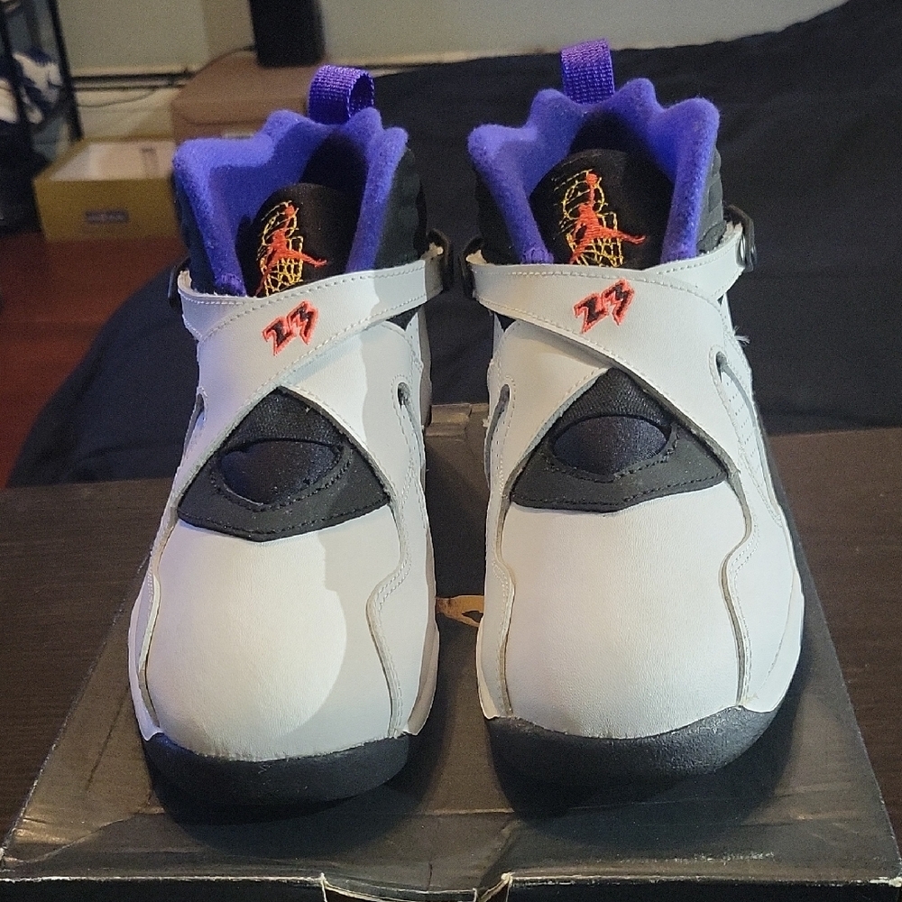 Air Jordan 8 Retro BP (PS) Rare "Three-Peat" (2015) B3Y/G4.5 NEW W/OG BOX - Picture 4 of 11